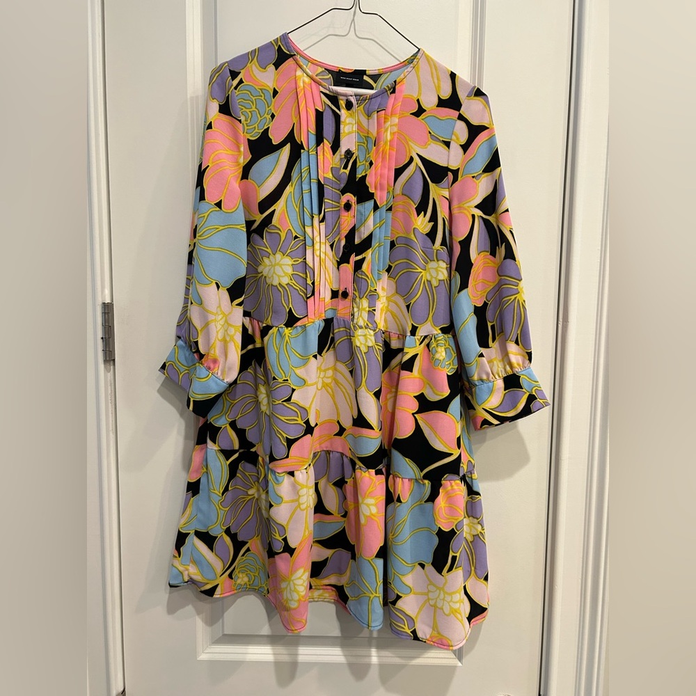 Who What Wear Vibrant Floral Pattern Dress
